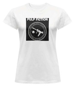 Bluzka damska z naszywką Pulp Fiction Gun