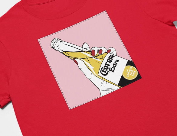 Koszulka z naszywką CORONA Extra