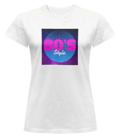 Bluzka damska z naszywką 80's Style