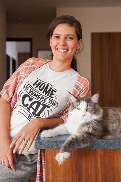 Koszulka HOME IS WHERE THE CAT IS