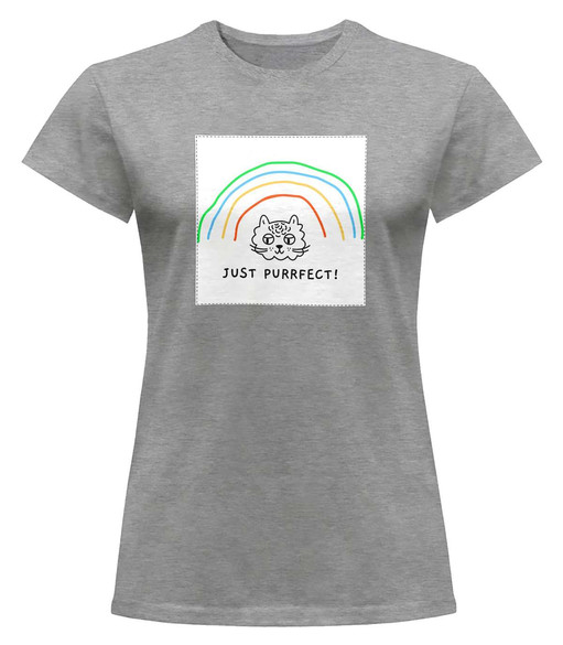 Bluzka damska z naszywką Just purrfect!