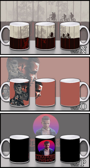 STRANGER THINGS Zestaw poduszka kubek WZORY+GRATIS