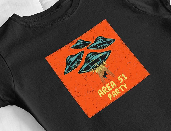 Bluzka damska z naszywką Area 51 Party