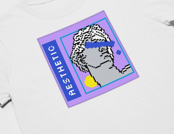 Koszulka z naszywką Aesthetic