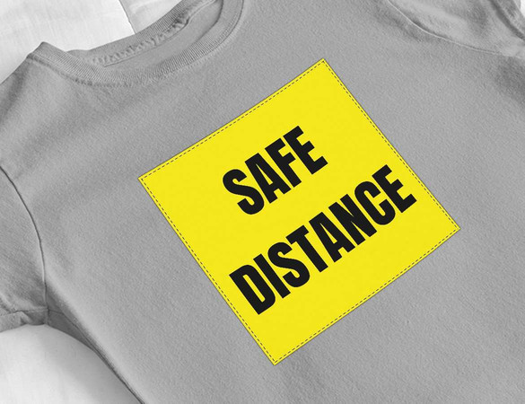 Bluzka damska z naszywką SAFE ..... Covid