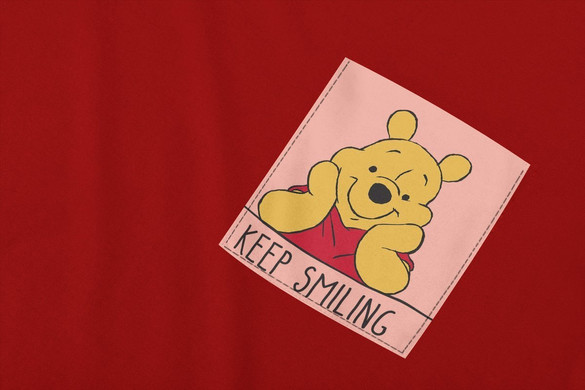 Koszulka z kieszonką KEEP SMILING