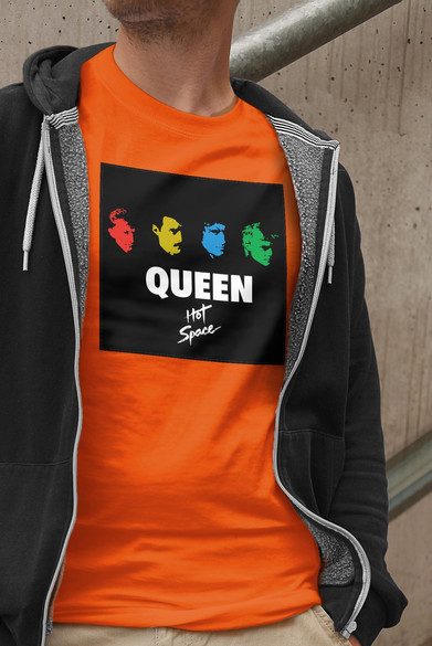 Koszulka z naszywką Queen Hot Space 02