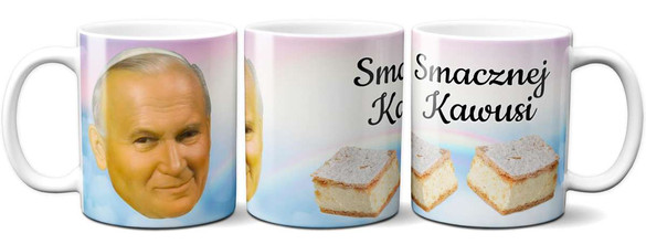 Kubek Jan Paweł 2 JP2 Smacznej na Prezent +imię
