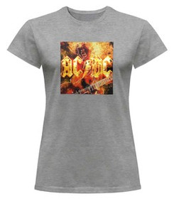 Bluzka damska z naszywką AC/DC On Fire