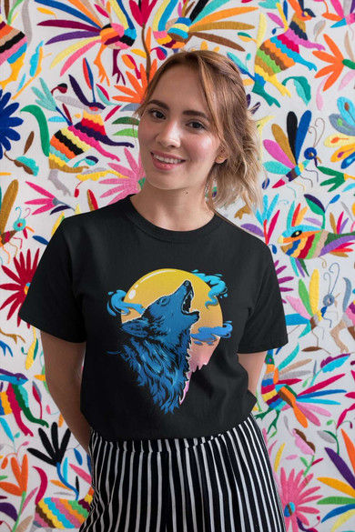 Koszulka WILK KSIĘŻYC WOLF MOON ARTYSTYCZNY