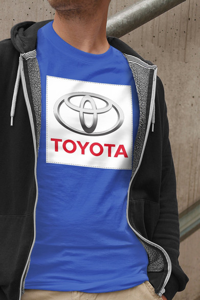 Koszulka z naszywką Toyota logo white