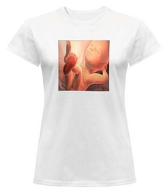 Bluzka damska z naszywką Płód 01