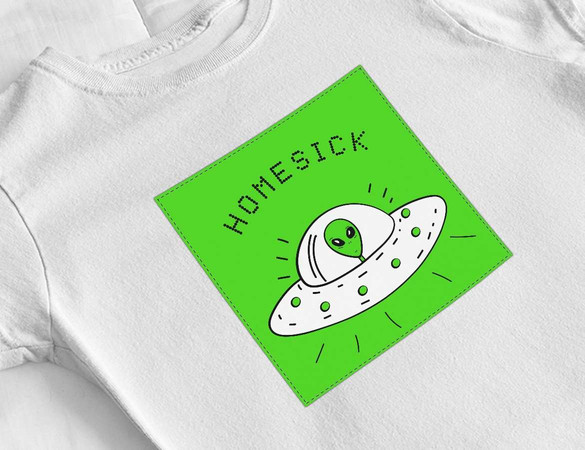 Bluzka damska z naszywką Homesick