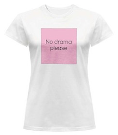 Bluzka damska z naszywką NO DRAMA PLEASE