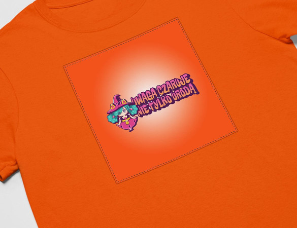 Koszulka z naszywką Uwaga czaruje nie..