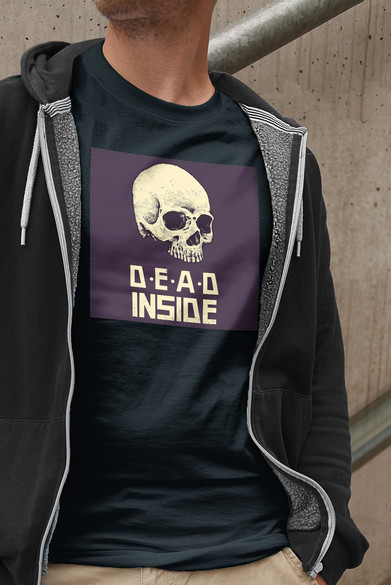 Koszulka z naszywką Skull : Dead inside