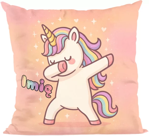 Poduszka Jednorożec DAB time – śmieszny jednorożec, prezent dla dziecka 40x40cm