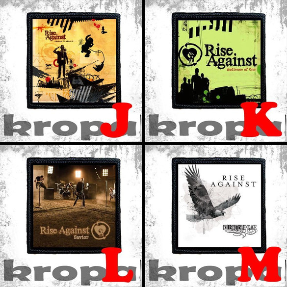 Naszywka RISE AGAINST 8 X 8 cm Dużo Wzorów!