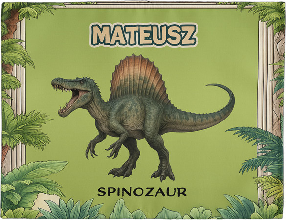 Podkładka na stół Dinozaury Spinozaur z nadrukiem imienia