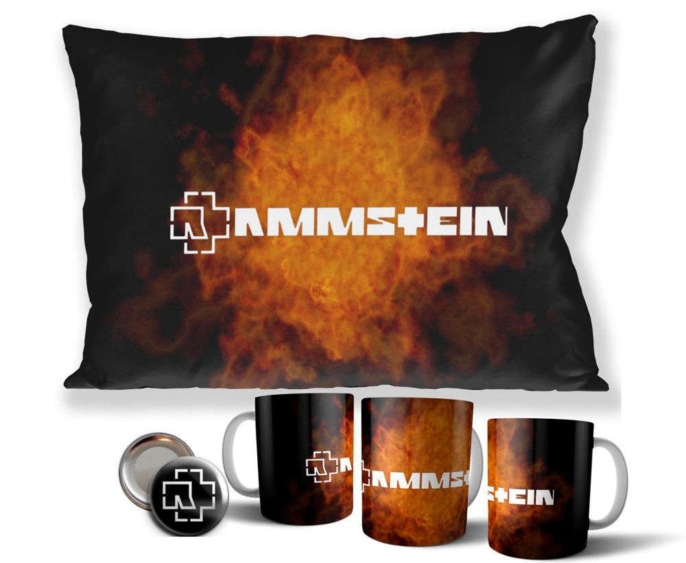 Zestaw RAMMSTEIN poduszka+kubek+GRATIS WZORY, roz.Standard