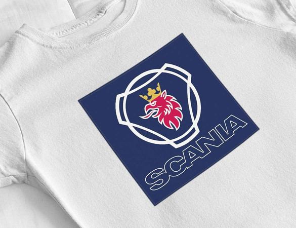 Bluzka damska z naszywką Scania logo blue