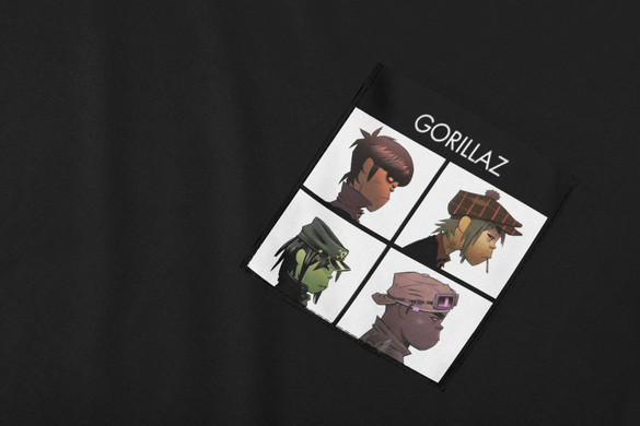 Koszulka z kieszonką Gorillaz