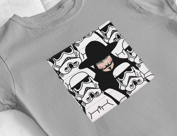 Bluzka damska z naszywką Anonymous