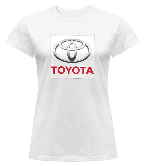 Bluzka damska z naszywką Toyota logo white