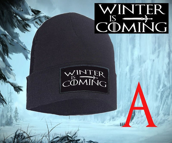 Czapka zimowa z naszywką WINTER IS COMING GRA O TRON