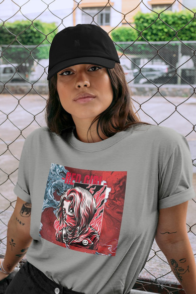 Koszulka z naszywką  RED GIRL