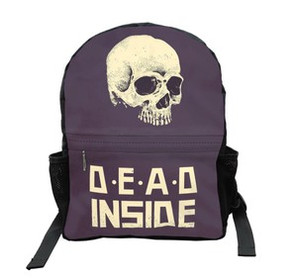Plecak Szkolny SKULL/ DEAD INSIDE Dodaj napis!