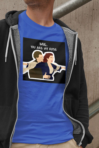 Koszulka z naszywką na Walentynki TWÓJ NAPIS