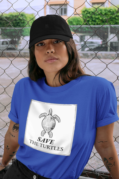 Koszulka z naszywką Save The Turtles
