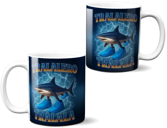 Kubek Italian Brainrot Tralalero Tralala z piorunami