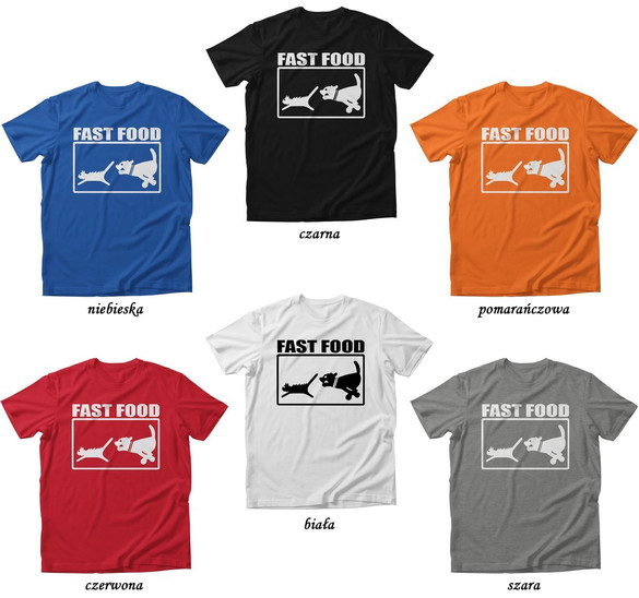 Koszulka Fast Food + Twój napis