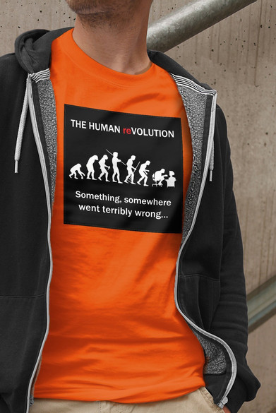 Koszulka z naszywką Human reVOLUTION