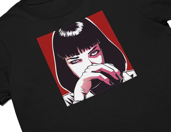 Koszulka z naszywką Uma Thurman Ilustracja