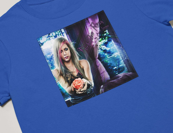 Koszulka z naszywką Avril Lavigne rose