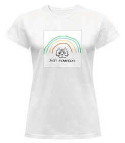Bluzka damska z naszywką Just purrfect!