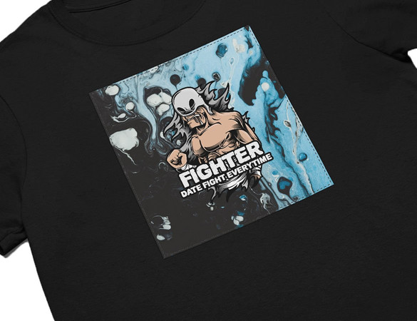 Koszulka z naszywką FIGHTER