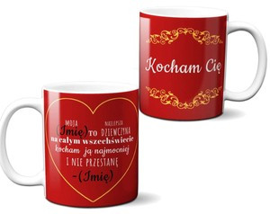 Kubek na Walentynki DODAJ NAPIS!