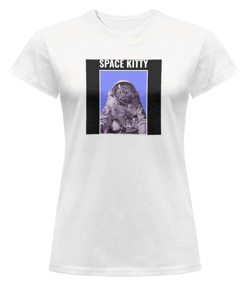 Bluzka damska z naszywką Space kitty