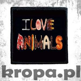 Naszywka I LOVE ANIMALS