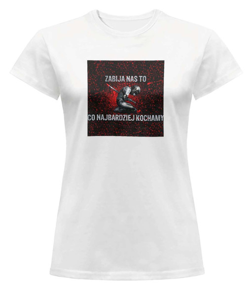 Bluzka damska z naszywką Lubię zapierd..lać 03