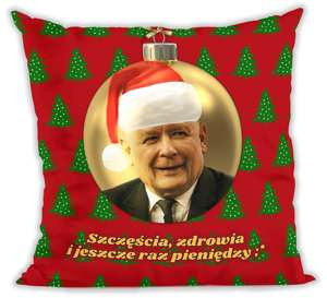 Poduszka prezes Jarosław PIS świąteczna śmieszna