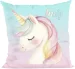 Poduszka Jednorożec romantyczny – pastelowa, z imieniem 40x40cm