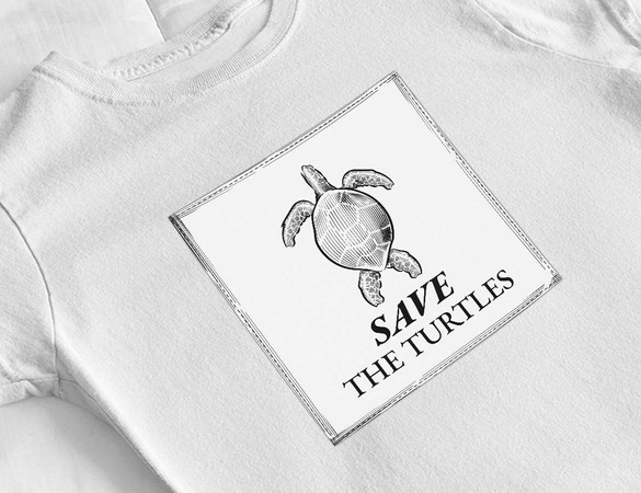 Bluzka damska z naszywką Save The Turtles