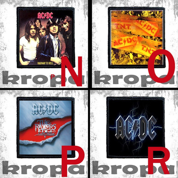 Naszywka AC/DC 10 x 10 cm Dużo Wzorów!