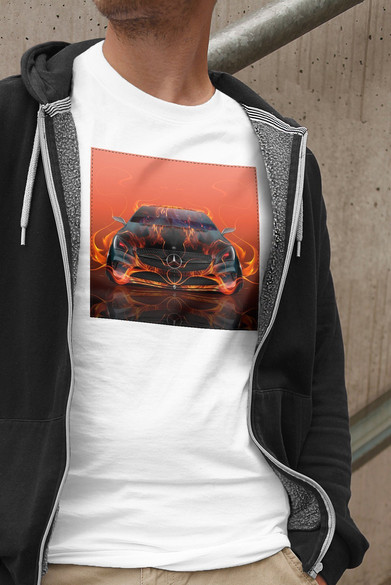 Koszulka z naszywką Mercedes-fire