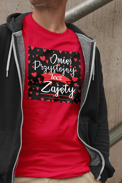 Koszulka z naszywką na Walentynki TWÓJ NAPIS